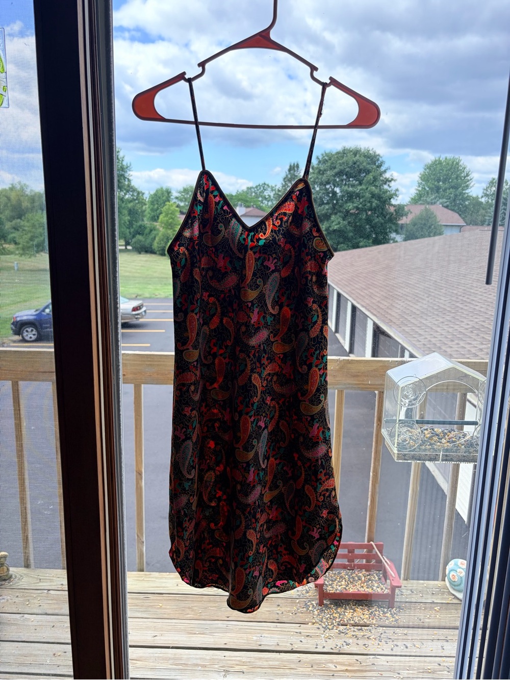 Vintage Barbizon Paisley Print Slip Dress size small
